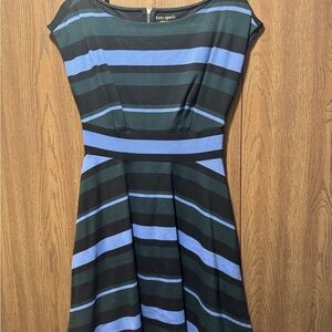Kate Spade Black and Green A-Line Mini Dress